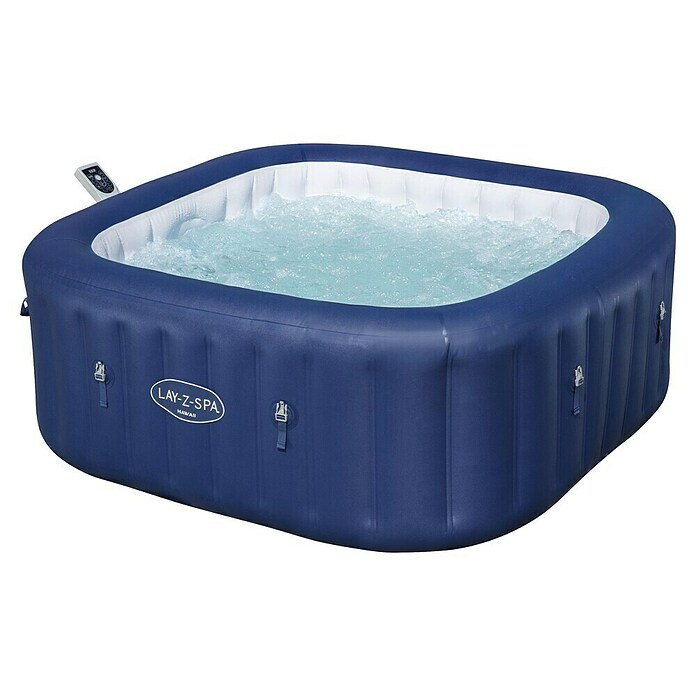 Bestway Lay-Z-Spa Mobilni hidromasažni bazen AirJet 6 Hawaii  (D x Š x V: 180 x 180 x 71 mm, Tamno plava, 840 l) | BAUHAUS