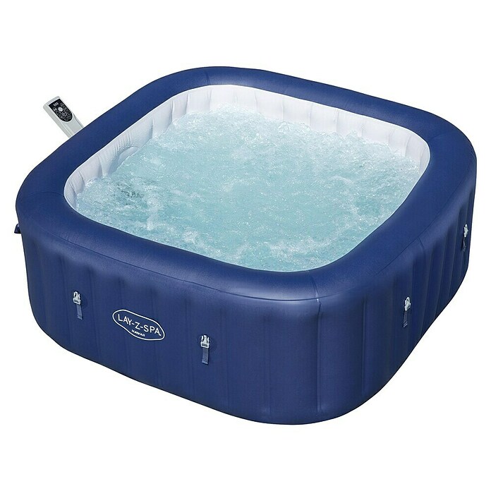 Bestway Lay-Z-Spa Mobilni hidromasažni bazen AirJet 6 Hawaii  (D x Š x V: 180 x 180 x 71 mm, Tamno plava, 840 l) | BAUHAUS