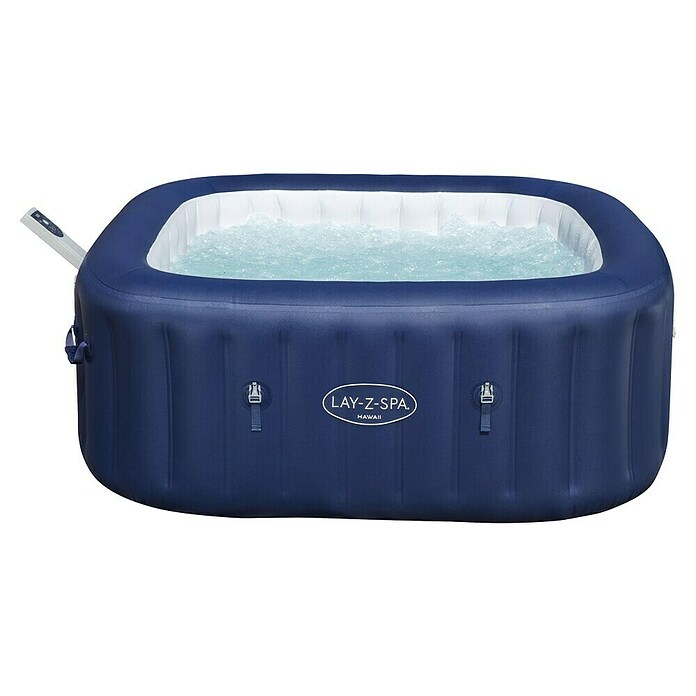 Bestway Lay-Z-Spa Mobilni hidromasažni bazen AirJet 6 Hawaii  (D x Š x V: 180 x 180 x 71 mm, Tamno plava, 840 l) | BAUHAUS