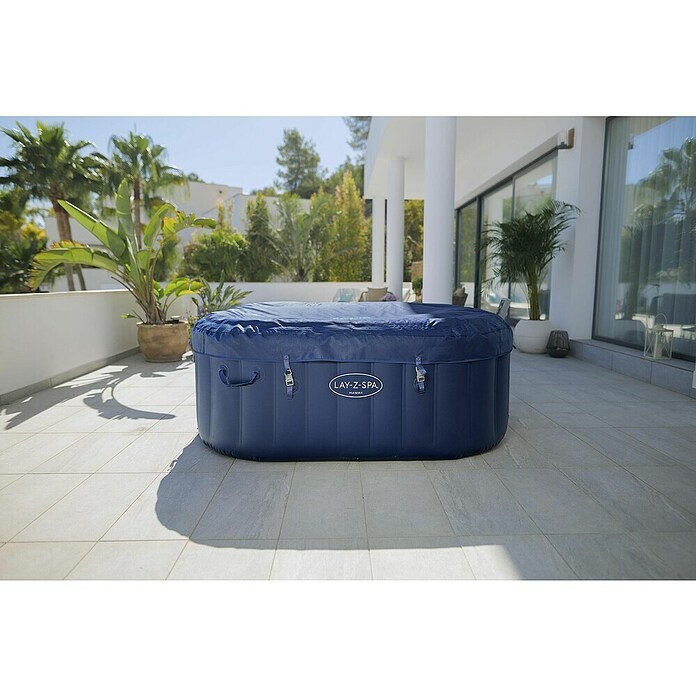 Bestway Lay-Z-Spa Mobilni hidromasažni bazen AirJet 6 Hawaii  (D x Š x V: 180 x 180 x 71 mm, Tamno plava, 840 l) | BAUHAUS