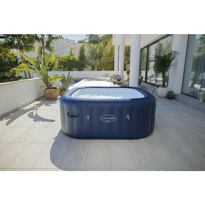Bestway Lay-Z-Spa Mobilni hidromasažni bazen AirJet 6 Hawaii  (D x Š x V: 180 x 180 x 71 mm, Tamno plava, 840 l) | BAUHAUS
