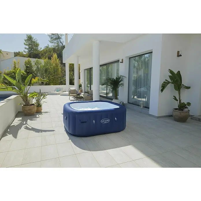 Bestway Lay-Z-Spa Mobil-Whirlpool Hawaii AirJet™ - L x B x H: 180 x 180 x 71 mm, Kobaltblau, 840 l - Genießen Sie entspannende Stunden im aufblasbaren Lay-Z-Spa Whirlpool auf der Terrasse mit mediterranem Flair.