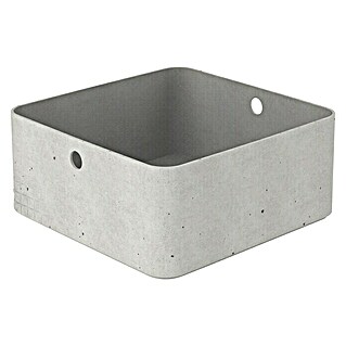 Curver Aufbewahrungsbox Beton L (L x B x H: 28 x 28 x 13 cm, Material: Kunststoff, Beton)