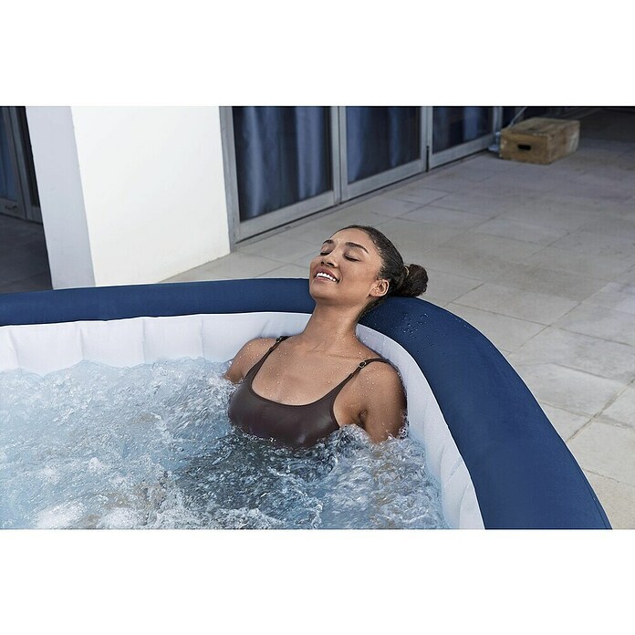 Bestway Lay-Z-Spa Mobilni hidromasažni bazen AirJet 6 Hawaii  (D x Š x V: 180 x 180 x 71 mm, Tamno plava, 840 l) | BAUHAUS