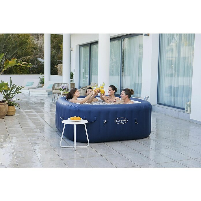 Bestway Lay-Z-Spa Mobilni hidromasažni bazen AirJet 6 Hawaii  (D x Š x V: 180 x 180 x 71 mm, Tamno plava, 840 l) | BAUHAUS