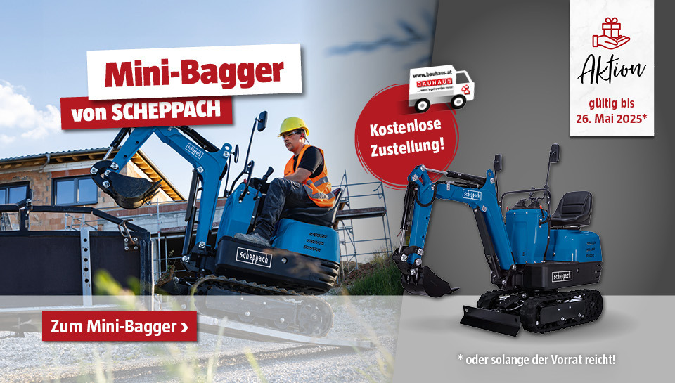 Scheppach Bagger versandkostenfrei in Aktion bis 26.05.2025