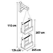 Maceta de pared Vertical Woody (Largo: 28 cm, Natural, 2 Bandejas)