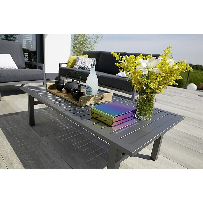 Sunfun Maja Loungemöbel-Set Maja (4-tlg., Aluminium, Anthrazit)