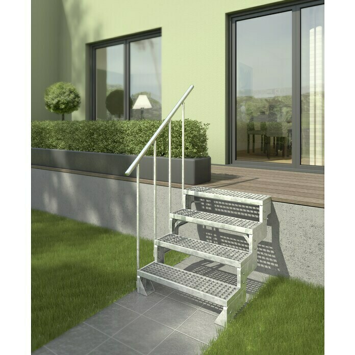 Dolle Treppenstufe Gardentop (Gitterrost, 80 x 23 x 3 cm, Silber)