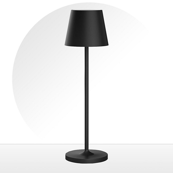 Ferotehna Akumulatorska namizna svetilka Gema  (3 W, Do x Š x V: 114 x 114 x 380 mm, Črna) | 3017 - Tischleuchte | CACJ - Tischleuchte | CAC - Indoorleuchten | CA - Beleuchtung | C - Elektro | BAUHAUS