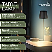 Ferotehna Akumulatorska namizna svetilka Gema  (3 W, Do x Š x V: 114 x 114 x 380 mm, Črna) | 3017 - Tischleuchte | CACJ - Tischleuchte | CAC - Indoorleuchten | CA - Beleuchtung | C - Elektro | BAUHAUS
