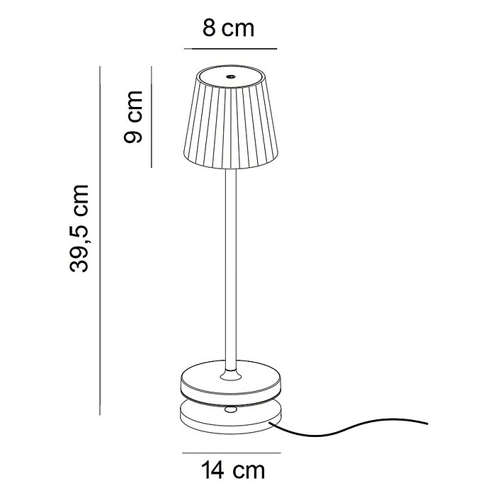 Ferotehna Akumulatorska namizna svetilka Gillian  (3 W, Topla bela, Rdeča, IP54) | 3017 - Tischleuchte | CACJ - Tischleuchte | CAC - Indoorleuchten | CA - Beleuchtung | C - Elektro | BAUHAUS