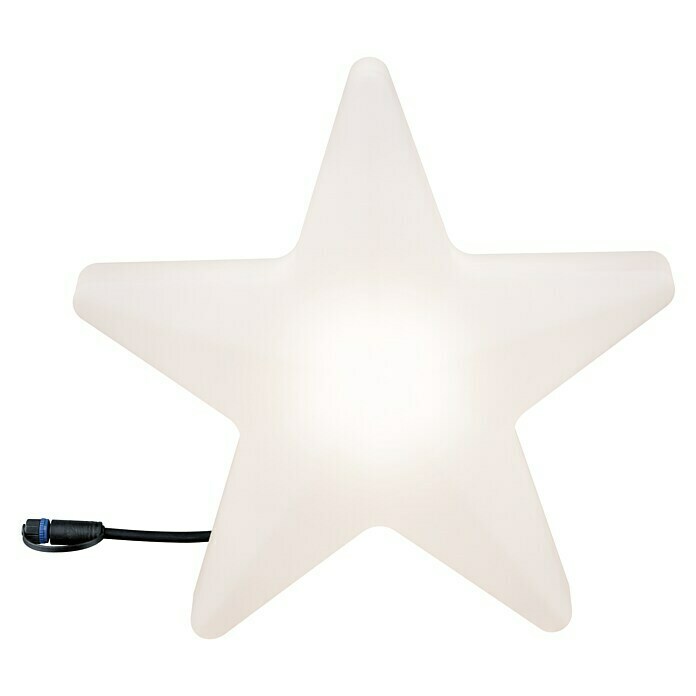 Paulmann Plug & Shine LED-Dekoleuchte Star2,8 W, Weiß, L x B x H: 10 x 40 x 40 cm Front View