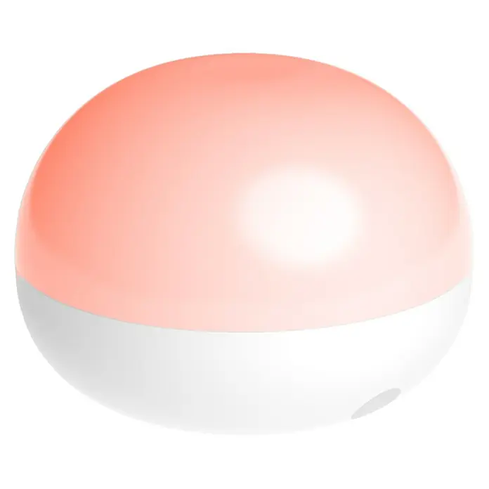 New Garden LED-Poolbeleuchtung Coco Floating Blulb - Durchmesser: 11 cm, Weiß, LED - Leuchtende, runde Lampe mit einem weißen Sockel und einem rosafarbenen, leuchtenden Schirm. Ideal als Nachtlicht.