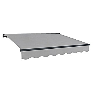 SmartSun Toldo de brazos articulados Dark Easy Lite (Gris piedra, Ancho: 3 m, Caída: 2 m)