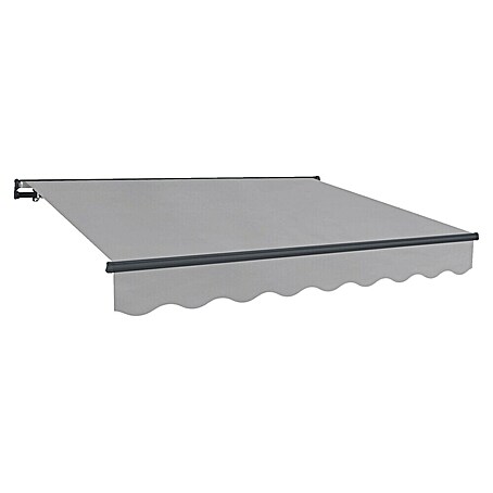 SmartSun Toldo de brazos extensibles Dark Easy Lite (Gris piedra, Ancho: 2,5 m, Caída: 2 m)