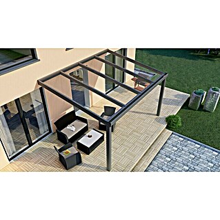 Terrassenüberdachung Special Edition (L x T: 400 x 300, Polycarbonat, Anthrazitgrau, Klar)