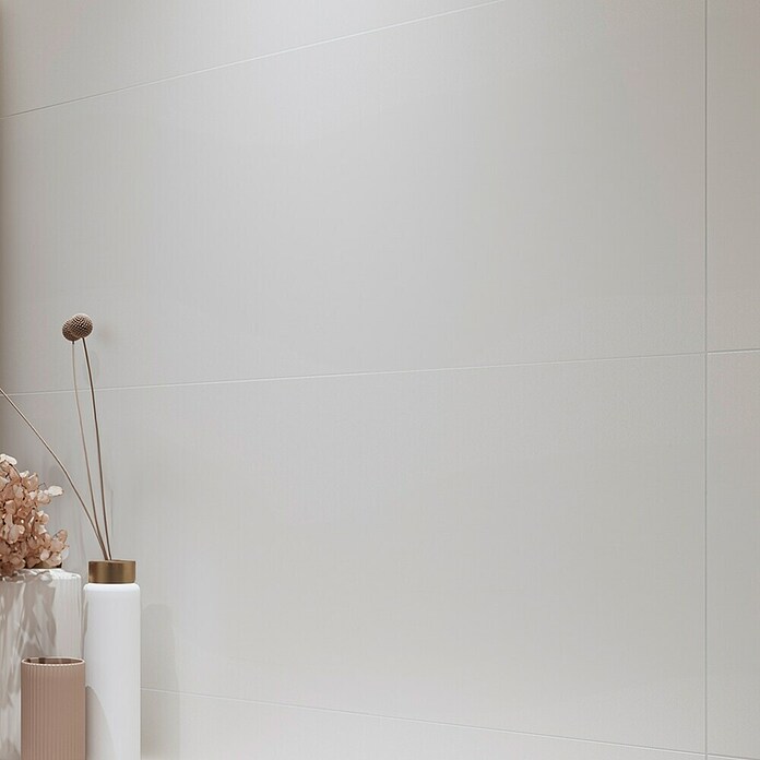 Wandfliese White Satin (40 x 120 cm, Weiß, Matt) | BAUHAUS
