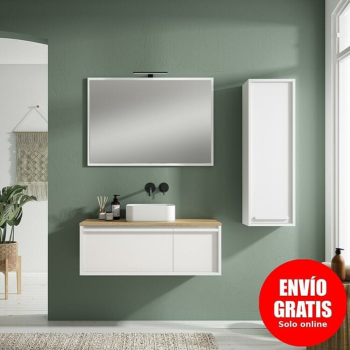 Mueble de lavabo Loira (L x An x Al: 45 x 100 x 35 cm, Blanco) | BAUHAUS