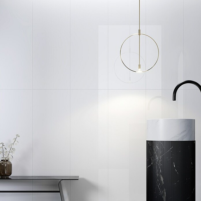 Wandfliese White Glossy (40 x 120 cm, Weiß, Glänzend) | BAUHAUS