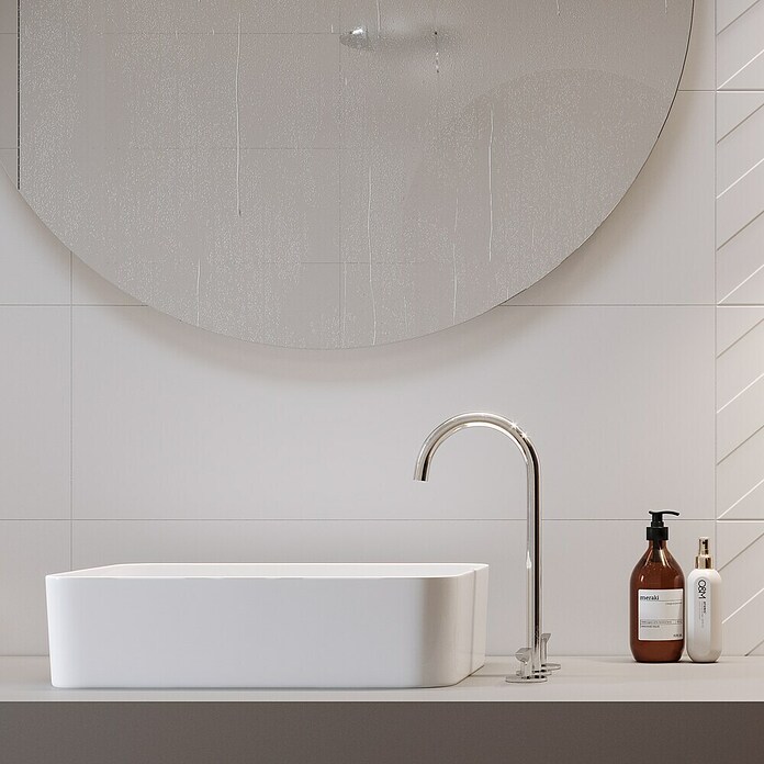 Wandfliese White Satin (29 x 89 cm, Weiß, Matt) | BAUHAUS