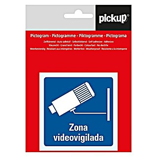 Pickup Etiqueta adhesiva (Motivo: Zona videovigilada, Azul)