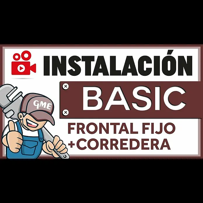 GME Mampara de ducha frontal Basic - L x An x Al: 75 x 72 x 196 cm, Vidrio serigrafiado, Cobre -  VIDEO INSTALACIN MAMPARA DE DUCHA FRONTAL BASIC - GME