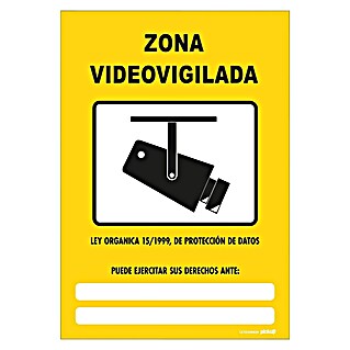 Pickup Señal de precaución (Motivo: Zona videovigilada, 23 cm x 0,7 mm)