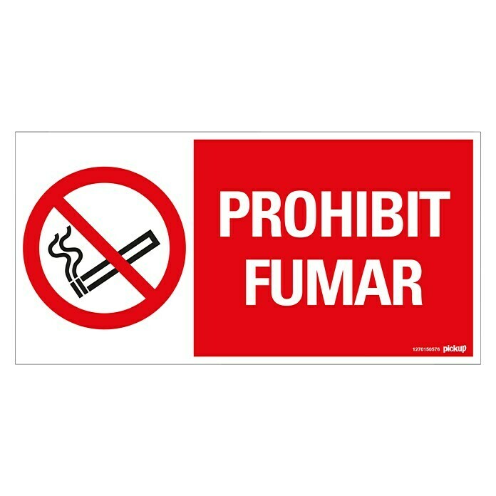 Pickup Señal de precaución catalán (Motivo: Prohibido fumar, L x An: 30 x 15 cm)