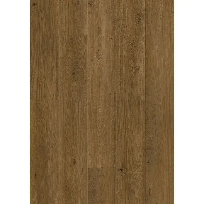 Vinylboden Rigid - Dark Walnut, Landhausdiele, 1.220 x 180 x 3,5 mm - Nahaufnahme von hellbraunen Holzfußbodendielen mit deutlicher Maserung, die eine warme, natürliche Optik bieten.