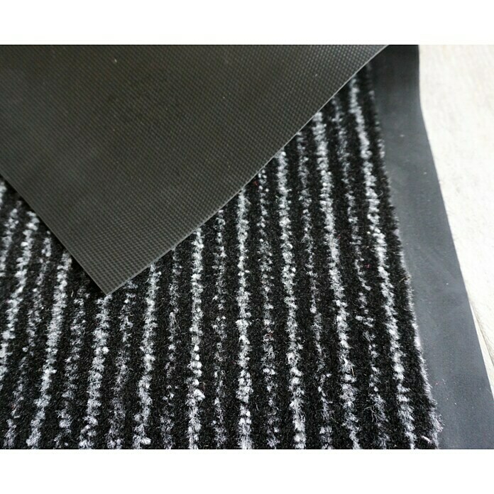Astra Fußmatte Jade (Streifen, Schwarz/Grau, 60 x 40 cm, 100 % Polypropylen)