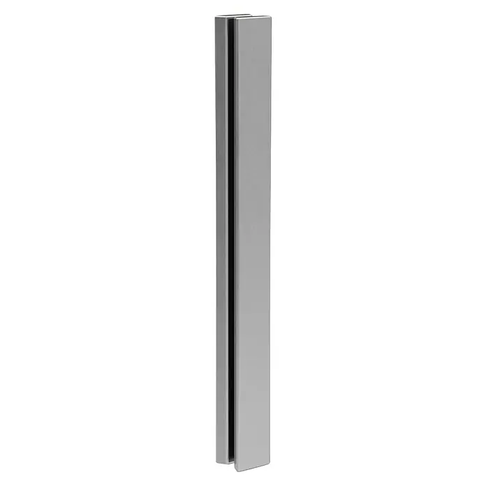 Entravia Griffleisten-Set - Silber, 400 x 37 mm - Graues, schlankes Aluminiumprofil mit einer schwarzen Nut, ideal für moderne Bau- oder Designprojekte. Vielseitig und robust.