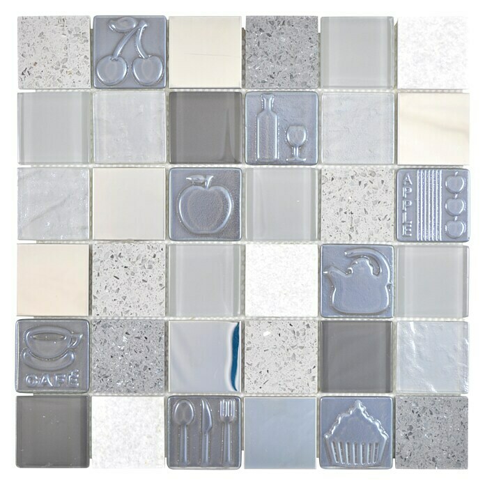 Mosaikfliese Quadrat Crystal XCM 8RK39