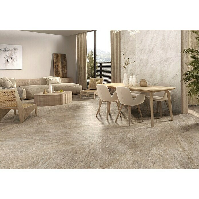 Halcón Podna pločica Quartz Stone White  (60 x 120 cm, Mat) | BAUHAUS