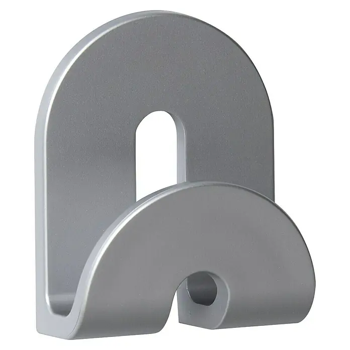 Inofix Colgador adhesivo Calma - Plástico, Cromo, 1 ud. - Un servilletero plateado con un diseño moderno para guardar servilletas con estilo en la mesa.