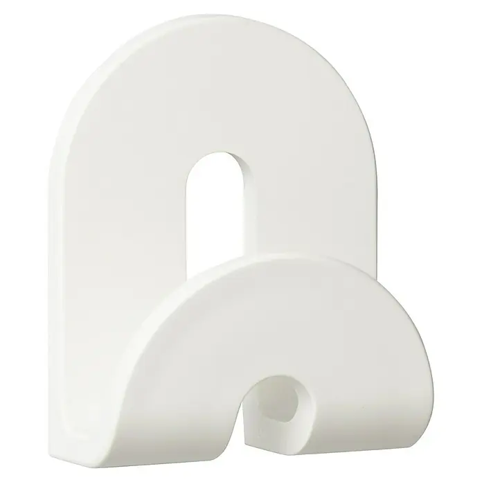 Inofix Colgador adhesivo Calma - Plástico, Blanco, 1 ud. - Gancho autoadhesivo blanco para cuadros, para colgar fácilmente sin clavos ni taladro.
