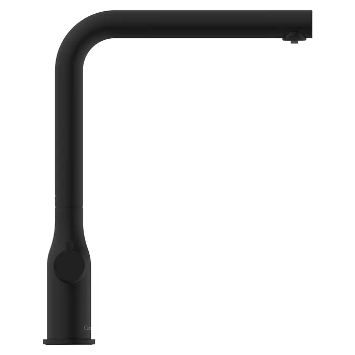 Camargue Spültischarmatur Blueperl - Schwarz, Matt - Elegante schwarze Küchenarmatur mit klaren Linien und modernem Design. Die Armatur ist ein Blickfang in jeder Küche.