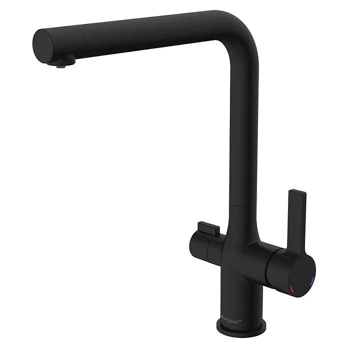 Camargue Spültischarmatur Blueperl - Schwarz, Matt - Elegante schwarze Küchenarmatur. Modernes Design für jede Küche, mit präziser Steuerung von Warm- und Kaltwasser.