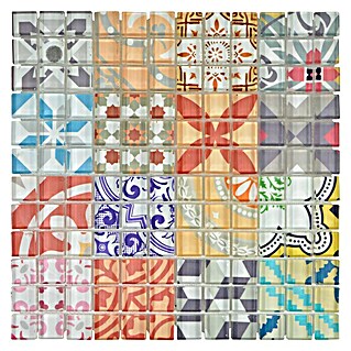 Mosaikfliese Quadrat Crystal XCM 8OP31 (30 x 30 cm, Mehrfarbig, Glänzend)