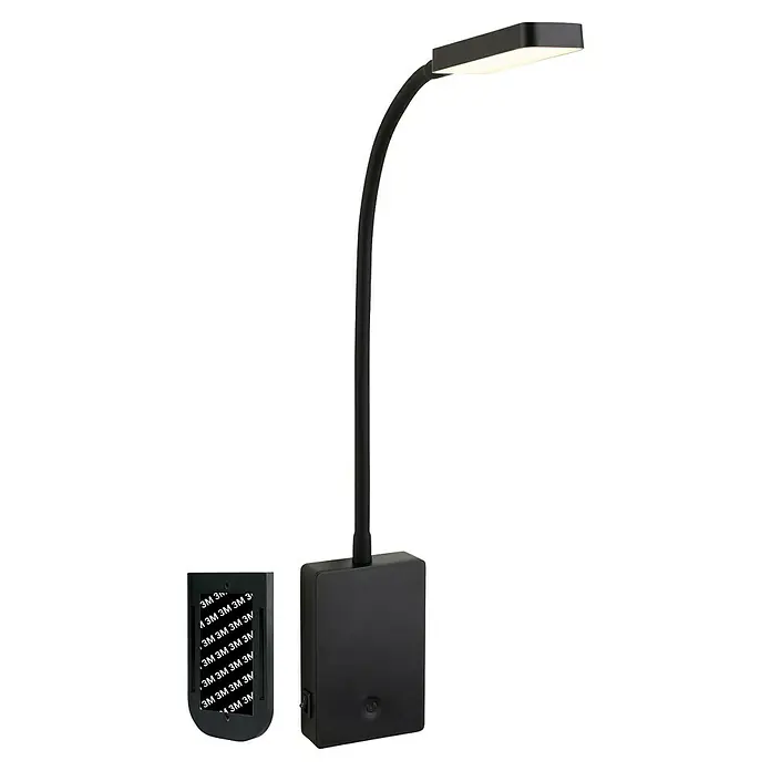 Briloner LED-Leseleuchte Cielo - Höhe: 56 cm, Schwarz - Eine schlanke, schwarze Schreibtischlampe mit LED-Beleuchtung sorgt für fokussiertes Arbeiten oder Lesen.
