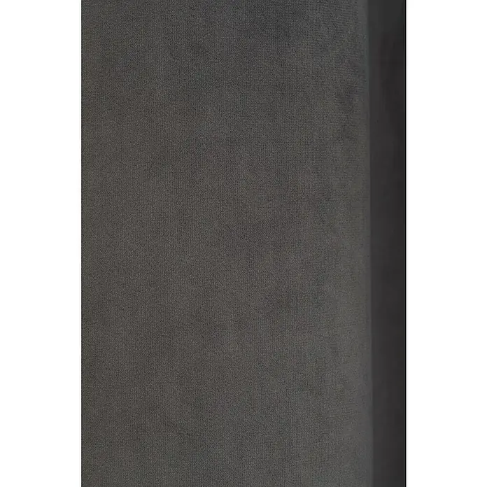Elbersdrucke Ösenschal Odeon - B x H: 140 x 255 cm, 100 % Polyester, Dunkelgrau - Detailaufnahme eines grauen Samtstoffes. Die Textur wirkt weich und luxuriös, perfekt für Möbel oder Dekoration.