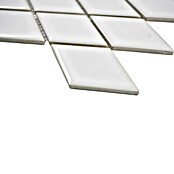 Mozaïektegel (26,6 x 30,7 cm, Wit, Glanzend)