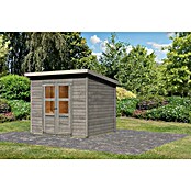 Karibu Gartenhaus Merseburg 5 (Außenmaß inkl. Dachüberstand (B x T): 265 x 236 cm, Holz, Vorvergraut, Ohne Seitendach) | BAUHAUS
