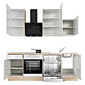 Flex-Well Valero Küchenzeile Typ 4 (Breite: 220 cm, Weiß, Mit Elektrogeräten) | BAUHAUS