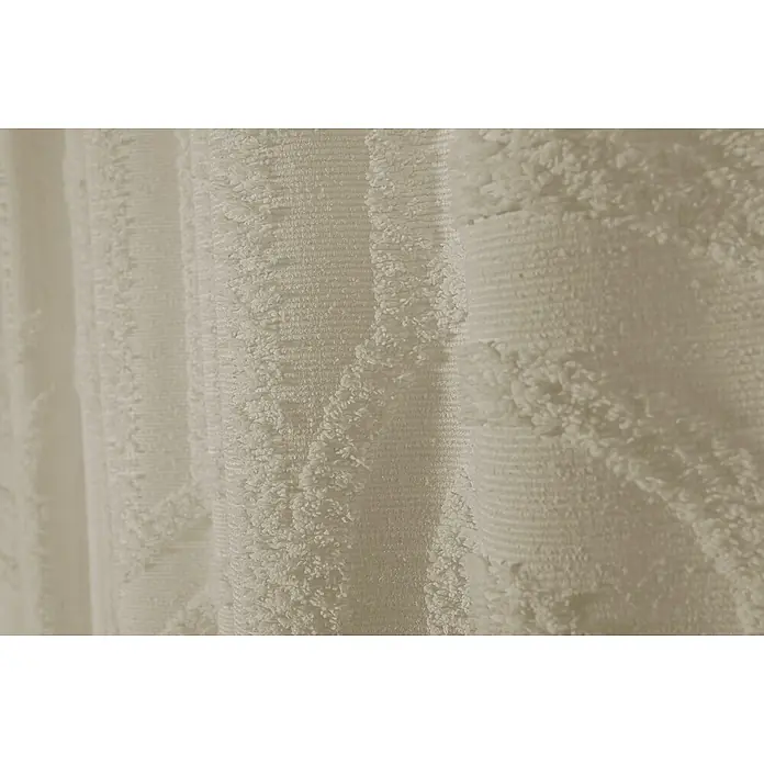 Elbersdrucke Schlaufenbandschal Ojala - B x H: 140 x 255 cm, 100 % Polyester, Beige - Nahaufnahme eines weißen Handtuchs mit strukturiertem Muster, das Weichheit und Komfort ausstrahlt.