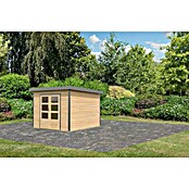 Karibu Gartenhaus Pluto 6 A (Außenmaß inkl. Dachüberstand (B x T): 309 x 292,4 cm, Holz, Naturbelassen/Grau) | BAUHAUS