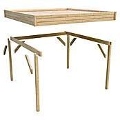 Karibu Grillpavillon (B x T: 320 x 160 cm, Farbe Gestell: Naturbraun, Holz) | BAUHAUS