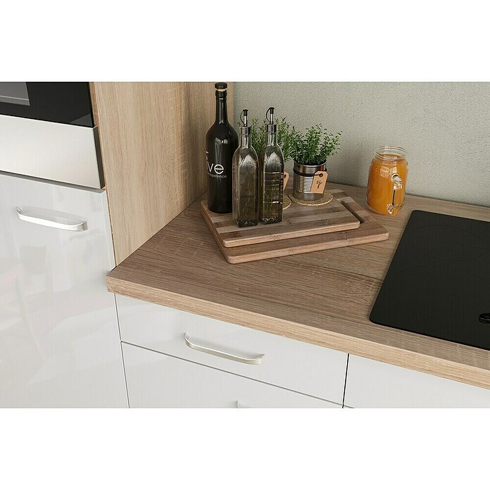 Flex-Well Valero Küchenzeile Typ 1 (Breite: 220 cm, Höhe: 234 cm, Weiß, Mit Elektrogeräten) | BAUHAUS