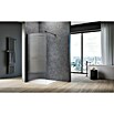 Camargue Duschwand Gunmetal Wave Walk-In (B x H: 120 x 200 cm, Beschichtet, Gunmetal, Wellenglas) | BAUHAUS