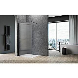 Camargue Duschwand Gunmetal Wave Walk-In (B x H: 120 x 200 cm, Beschichtet, Gunmetal, Wellenglas)